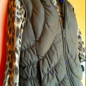 ☆Nine West puffer chocolate vest brown down fill